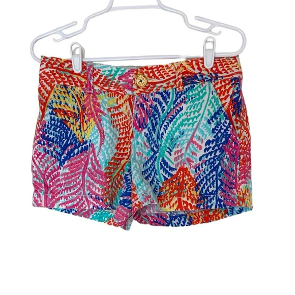 Lilly Pulitzer Pants - Lilly Pulitzer The Callahan Short Size 2 Multicolor Tropical Print 100% Cotton
